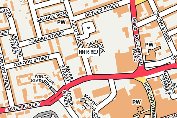 NN16 8EJ map - OS OpenMap – Local (Ordnance Survey)