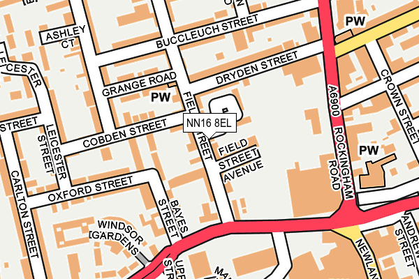 NN16 8EL map - OS OpenMap – Local (Ordnance Survey)