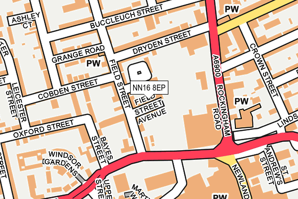 NN16 8EP map - OS OpenMap – Local (Ordnance Survey)