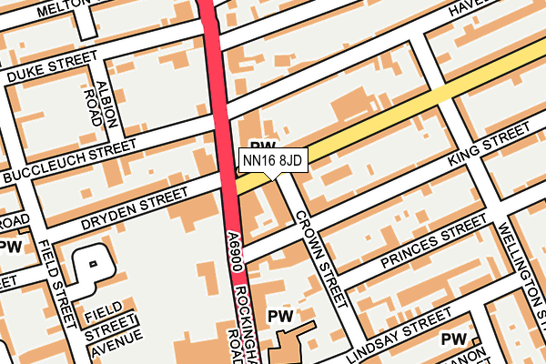 NN16 8JD map - OS OpenMap – Local (Ordnance Survey)