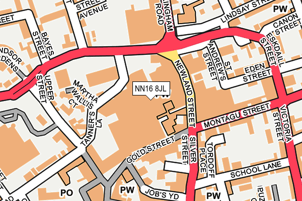 NN16 8JL map - OS OpenMap – Local (Ordnance Survey)