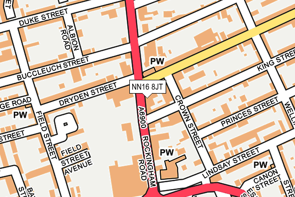 NN16 8JT map - OS OpenMap – Local (Ordnance Survey)