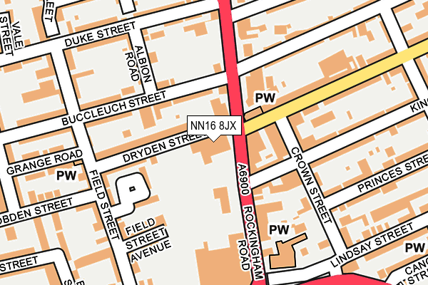 NN16 8JX map - OS OpenMap – Local (Ordnance Survey)