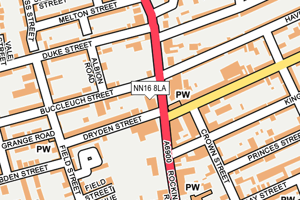 NN16 8LA map - OS OpenMap – Local (Ordnance Survey)