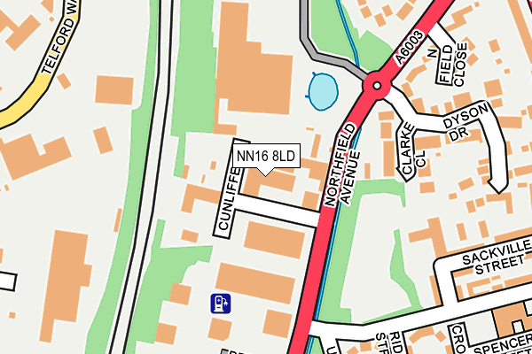 NN16 8LD map - OS OpenMap – Local (Ordnance Survey)
