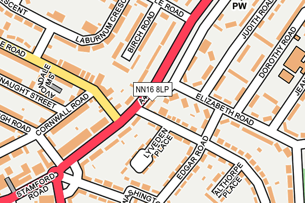 NN16 8LP map - OS OpenMap – Local (Ordnance Survey)