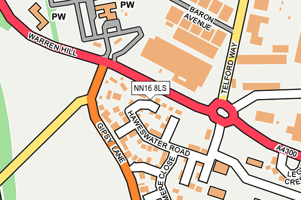 NN16 8LS map - OS OpenMap – Local (Ordnance Survey)