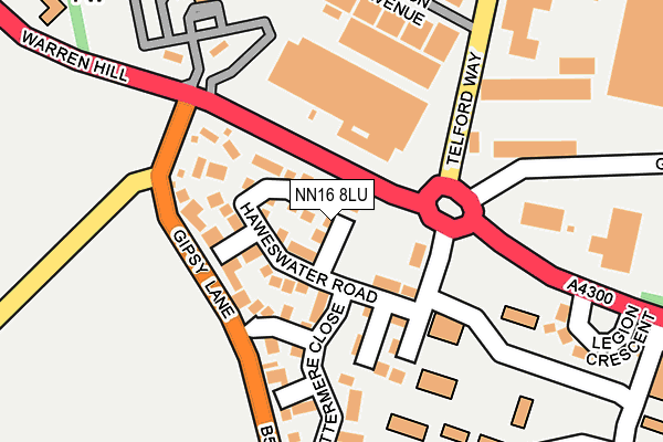 NN16 8LU map - OS OpenMap – Local (Ordnance Survey)