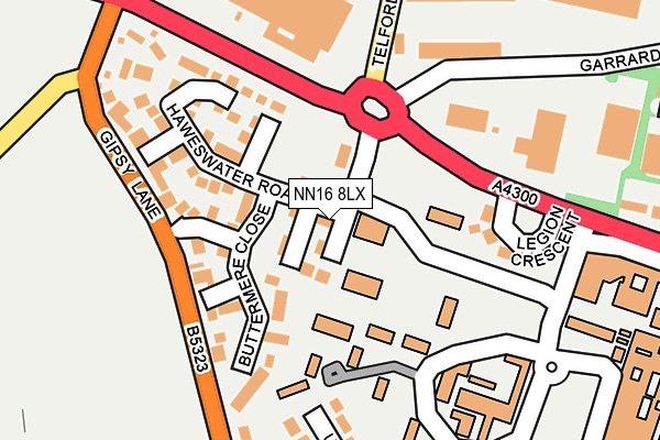 NN16 8LX map - OS OpenMap – Local (Ordnance Survey)