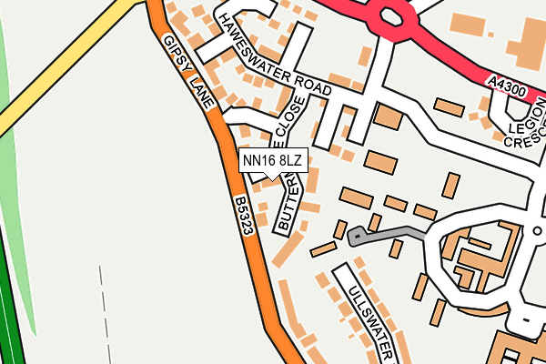 NN16 8LZ map - OS OpenMap – Local (Ordnance Survey)