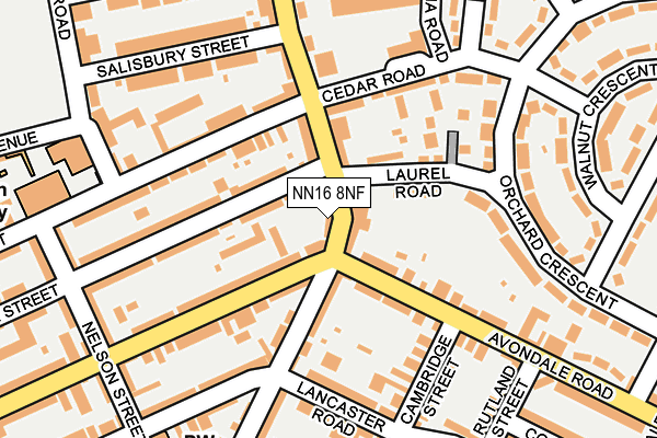 NN16 8NF map - OS OpenMap – Local (Ordnance Survey)