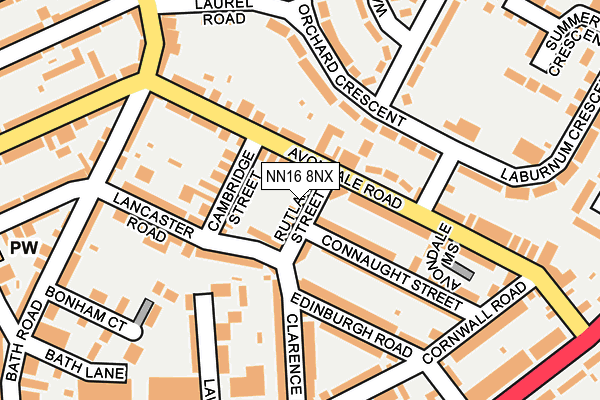 NN16 8NX map - OS OpenMap – Local (Ordnance Survey)