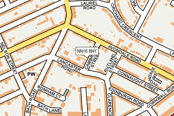 NN16 8NY map - OS OpenMap – Local (Ordnance Survey)