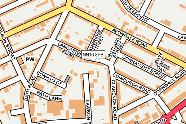 NN16 8PB map - OS OpenMap – Local (Ordnance Survey)