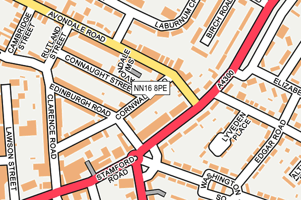 NN16 8PE map - OS OpenMap – Local (Ordnance Survey)