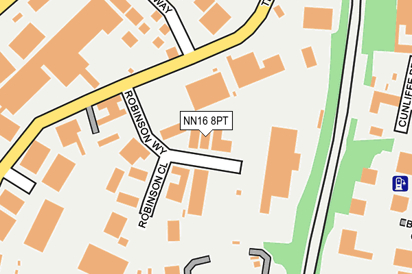 NN16 8PT map - OS OpenMap – Local (Ordnance Survey)