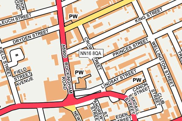 NN16 8QA map - OS OpenMap – Local (Ordnance Survey)