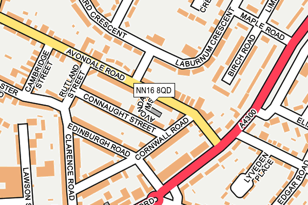 NN16 8QD map - OS OpenMap – Local (Ordnance Survey)