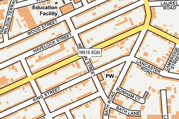 NN16 8QN map - OS OpenMap – Local (Ordnance Survey)