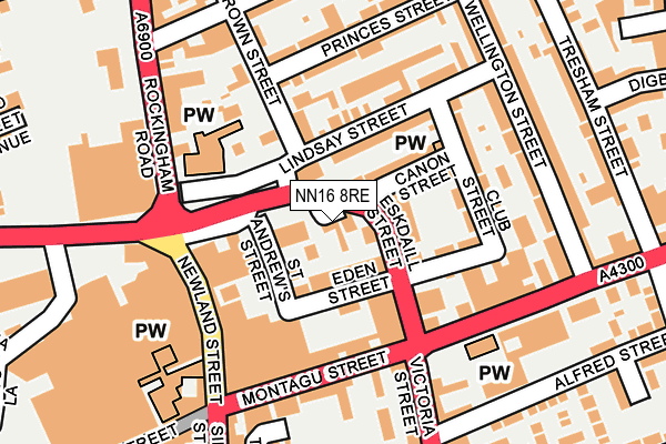 NN16 8RE map - OS OpenMap – Local (Ordnance Survey)