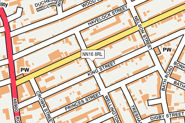 NN16 8RL map - OS OpenMap – Local (Ordnance Survey)