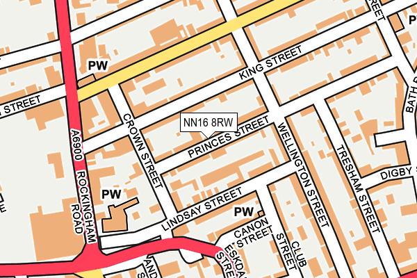 NN16 8RW map - OS OpenMap – Local (Ordnance Survey)
