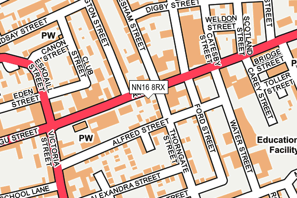 NN16 8RX map - OS OpenMap – Local (Ordnance Survey)
