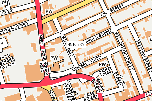 NN16 8RY map - OS OpenMap – Local (Ordnance Survey)