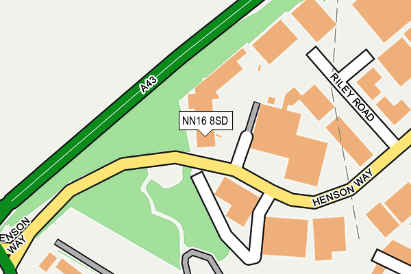 NN16 8SD map - OS OpenMap – Local (Ordnance Survey)