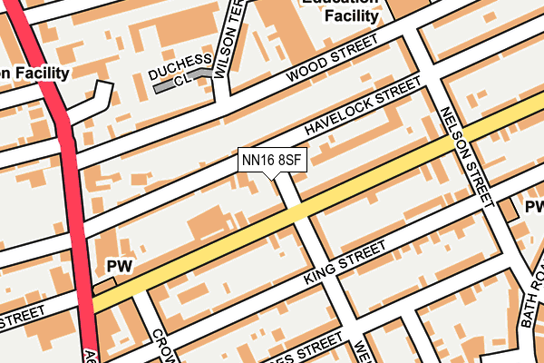 NN16 8SF map - OS OpenMap – Local (Ordnance Survey)