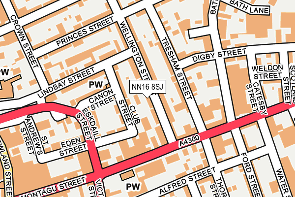 NN16 8SJ map - OS OpenMap – Local (Ordnance Survey)