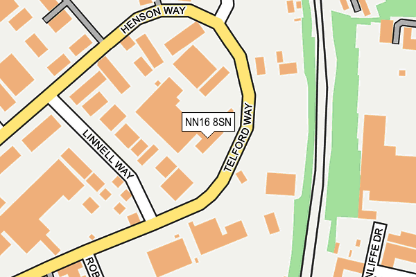NN16 8SN map - OS OpenMap – Local (Ordnance Survey)