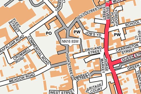 NN16 8SW map - OS OpenMap – Local (Ordnance Survey)