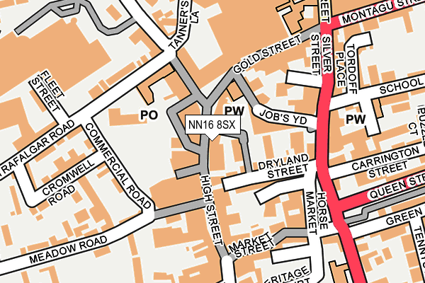 NN16 8SX map - OS OpenMap – Local (Ordnance Survey)