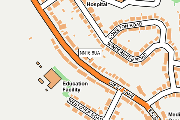 NN16 8UA map - OS OpenMap – Local (Ordnance Survey)