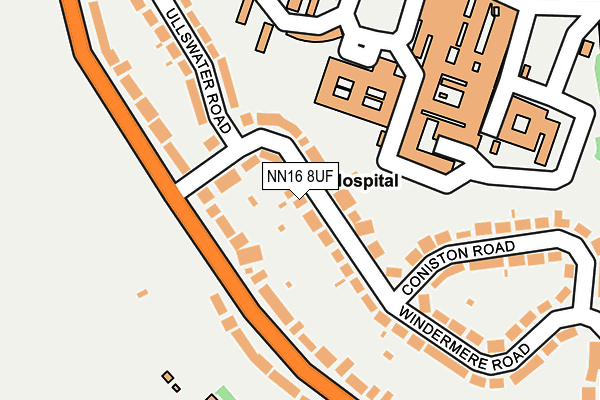 NN16 8UF map - OS OpenMap – Local (Ordnance Survey)
