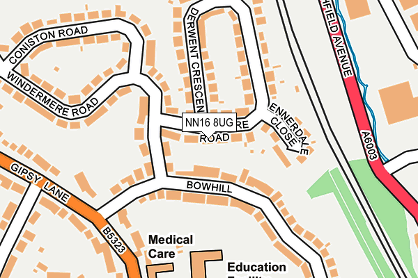 NN16 8UG map - OS OpenMap – Local (Ordnance Survey)