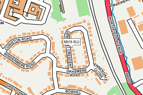 NN16 8UJ map - OS OpenMap – Local (Ordnance Survey)