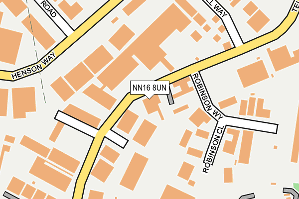 NN16 8UN map - OS OpenMap – Local (Ordnance Survey)