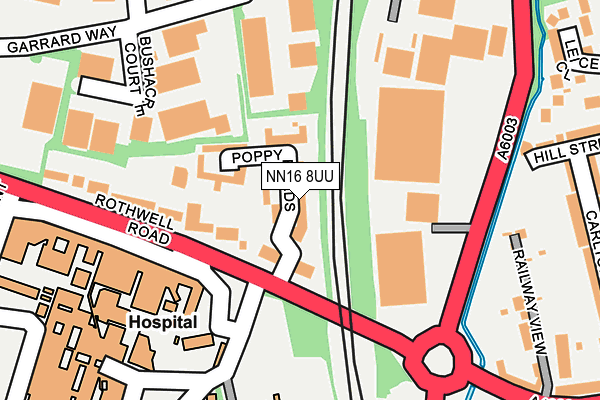 NN16 8UU map - OS OpenMap – Local (Ordnance Survey)