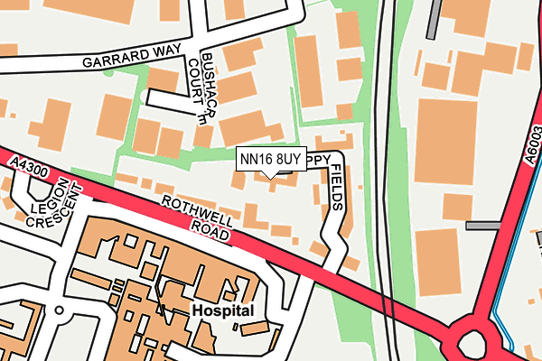 NN16 8UY map - OS OpenMap – Local (Ordnance Survey)