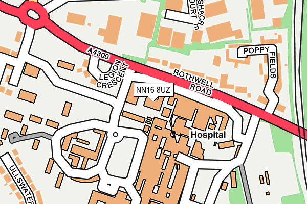 NN16 8UZ map - OS OpenMap – Local (Ordnance Survey)