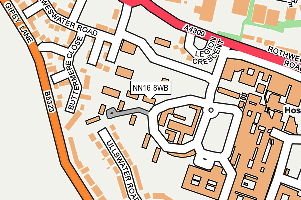 NN16 8WB map - OS OpenMap – Local (Ordnance Survey)