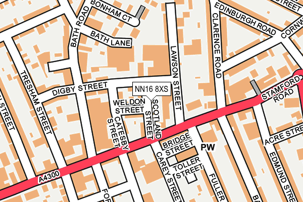 NN16 8XS map - OS OpenMap – Local (Ordnance Survey)