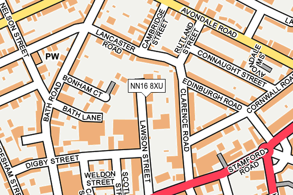 NN16 8XU map - OS OpenMap – Local (Ordnance Survey)