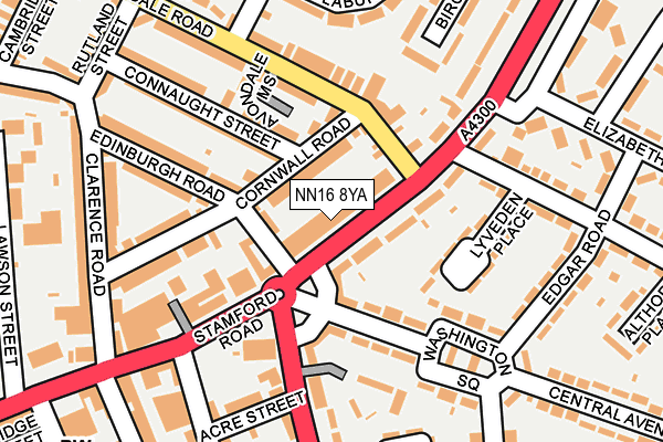 NN16 8YA map - OS OpenMap – Local (Ordnance Survey)