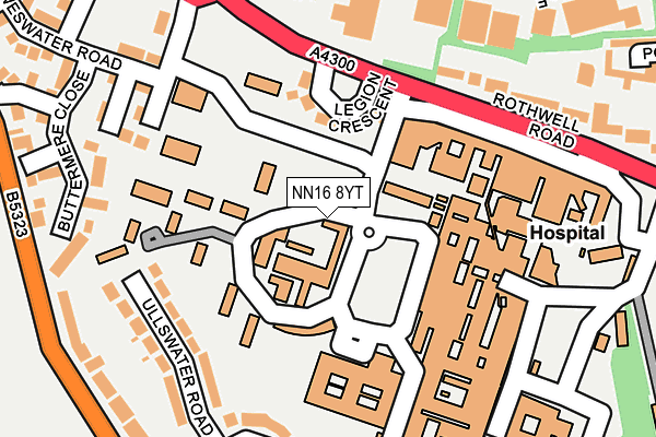 NN16 8YT map - OS OpenMap – Local (Ordnance Survey)