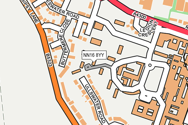 NN16 8YY map - OS OpenMap – Local (Ordnance Survey)