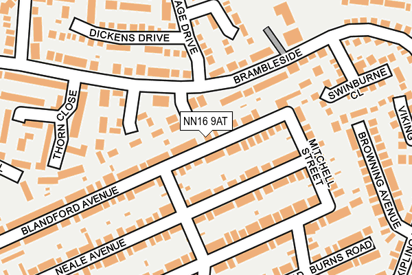 NN16 9AT map - OS OpenMap – Local (Ordnance Survey)