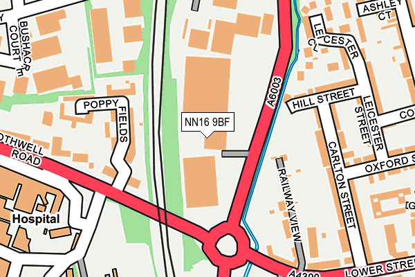 NN16 9BF map - OS OpenMap – Local (Ordnance Survey)